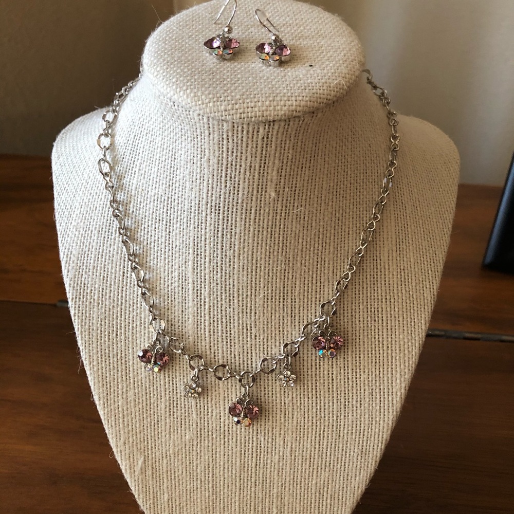 Park Lane Butterfly Necklace and Earring Set